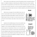 Why Does Matter Matter Worksheet With Answer Key Printable Pdf Download