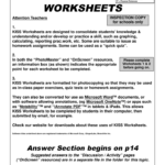 Worksheets KISS HOME Page