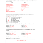 Acids And Bases Worksheet Answers