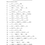 Balancing Chemical Equations Worksheet With Answers Grade 10 Db excel