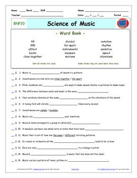 Bill Nye Science Of Music Worksheet Answer Sheet And Bill Nye