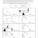 Calculating Mechanical Advantage Science Worksheet For Grade 8 EduMonitor