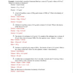 Density Problems Worksheet With Answers