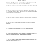 Density Worksheet 1