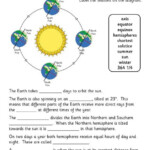 Earth Science Seasons Worksheet