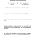 Mechanical Advantage Worksheet 1