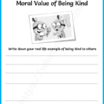 Moral Value Kindness Worksheet Your Home Teacher