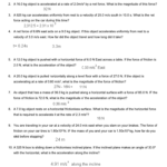 Newton Laws Worksheet Answers