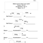 Physical Science Forces Worksheet Answers