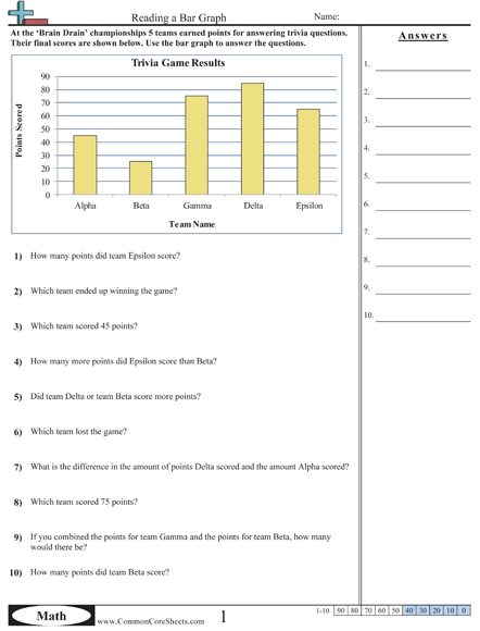 Physical Science Graphing Worksheet