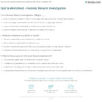 Quiz Worksheet Forensic Firearm Investigation Study