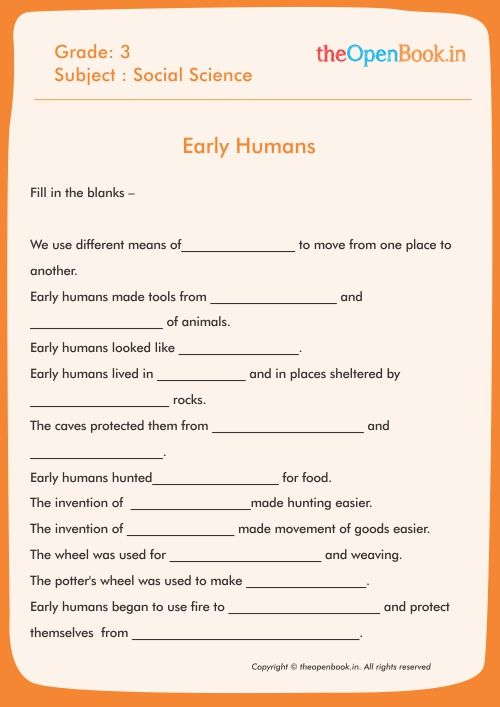 Social Science Worksheet For Class 3 Thekidsworksheet