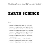 SOLUTION Earth Science Worksheets From Holt Interactive Textbook In