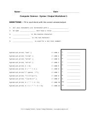 Syntax Output Ws 1 docx Name Date Computer Science Syntax 