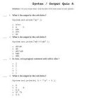 Test Your Syntax And Output Skills With A Computer Science Quiz