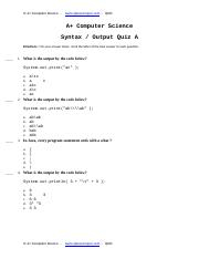 Test Your Syntax And Output Skills With A Computer Science Quiz 