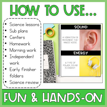 2nd And 3rd Grade Science Sound Energy Activities Bundle TPT