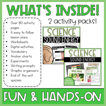 2nd And 3rd Grade Science Sound Energy Activities Bundle TPT