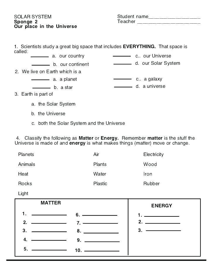 4th Grade Science Worksheets Best Coloring Pages For Kids