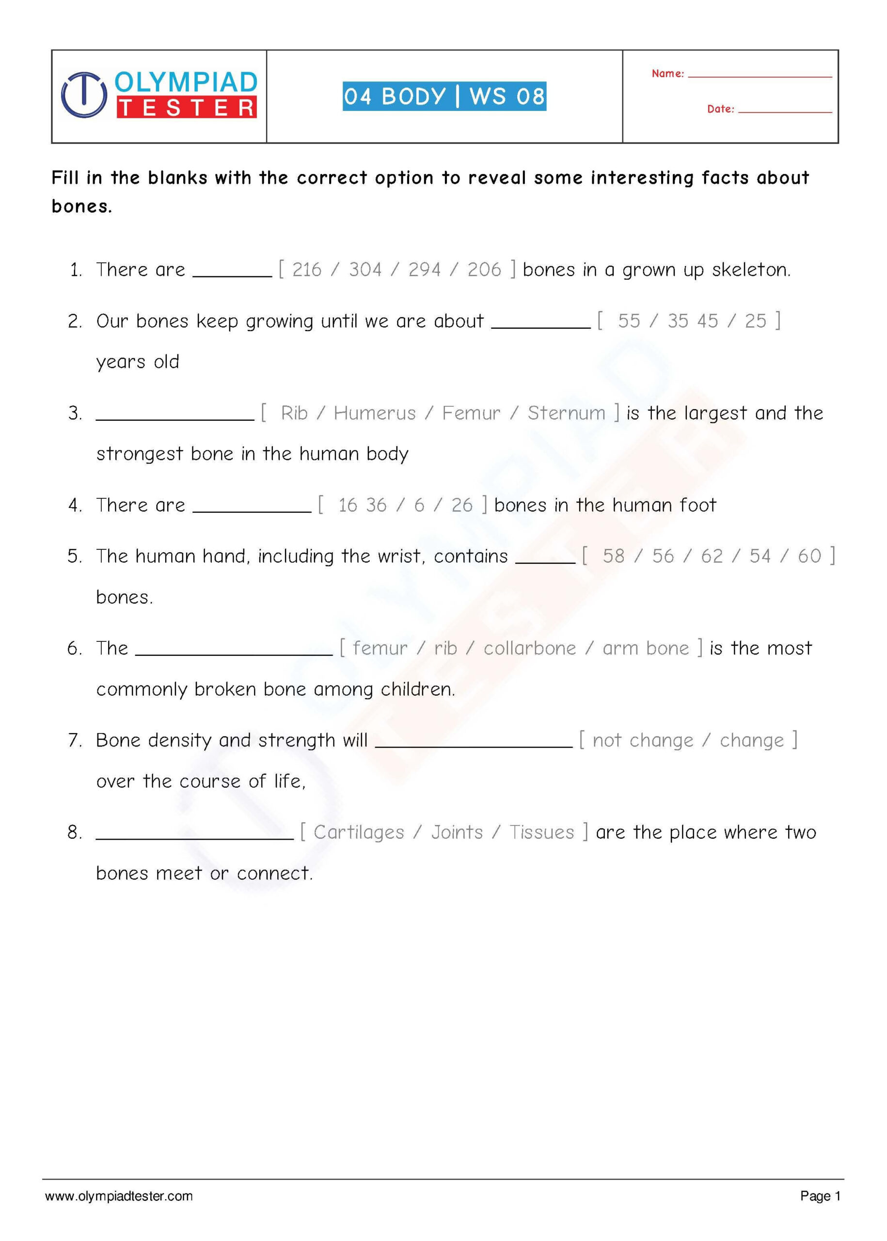 5th Grade Science Practice Worksheet