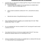 Acceleration And Free Fall Worksheet