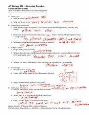 AP Bio 030 Advanced Genetics Worksheet WL pdf AP Biology 030 