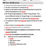 Bill Nye Biodiversity Worksheet Answer Key