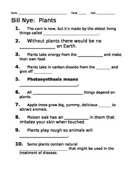 Bill Nye Plants By Jjms TPT