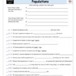 Bill Nye The Science Guy Populations Worksheets Answers