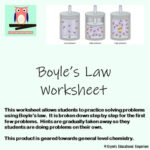 Boyle 39 s Law Worksheet By Elf Owl Education TPT