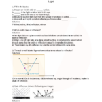 CBSE Class 8 Science Light Worksheets With Answers Chapter 16