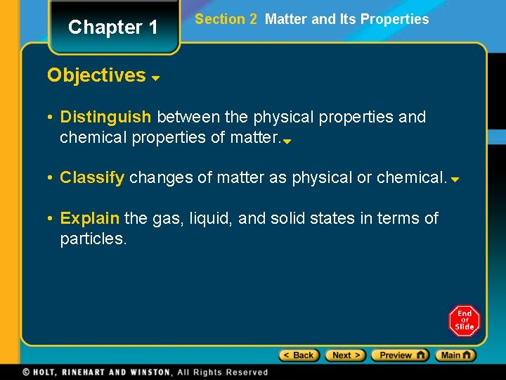 Chapter 1 Section 2 Matter And Its Properties