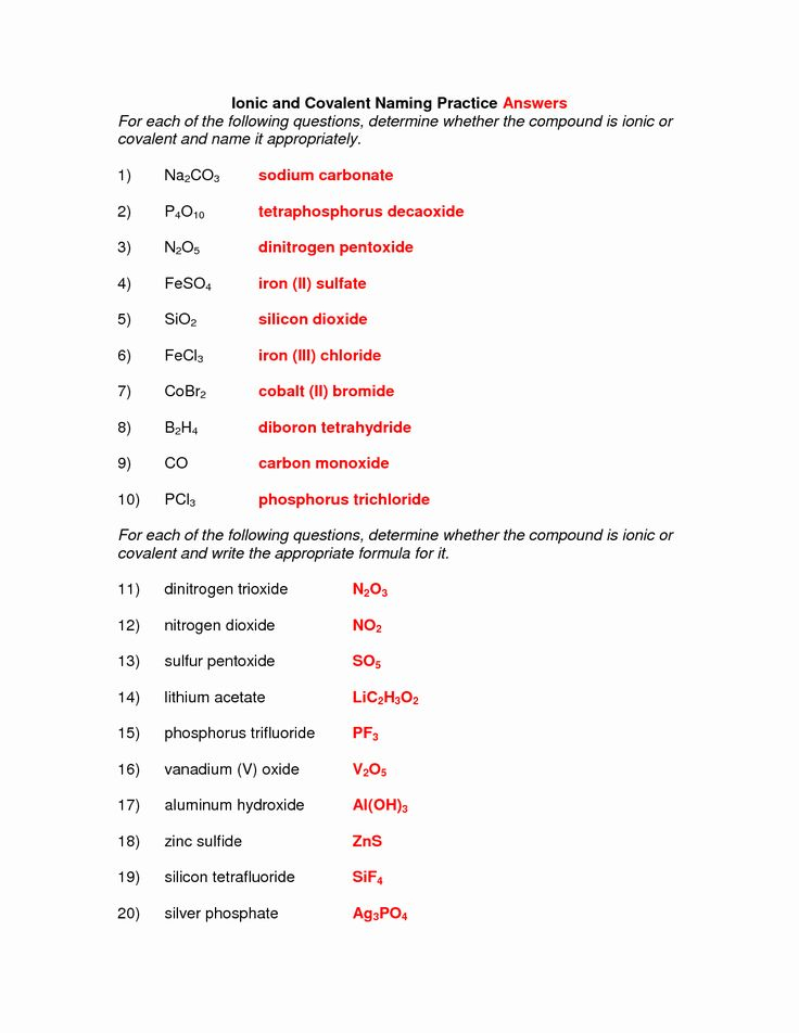 Covalent Bonding Worksheet With Answers