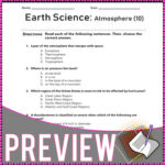 Earth Science The Atmosphere 190 Questions 10 Worksheets Grade 7