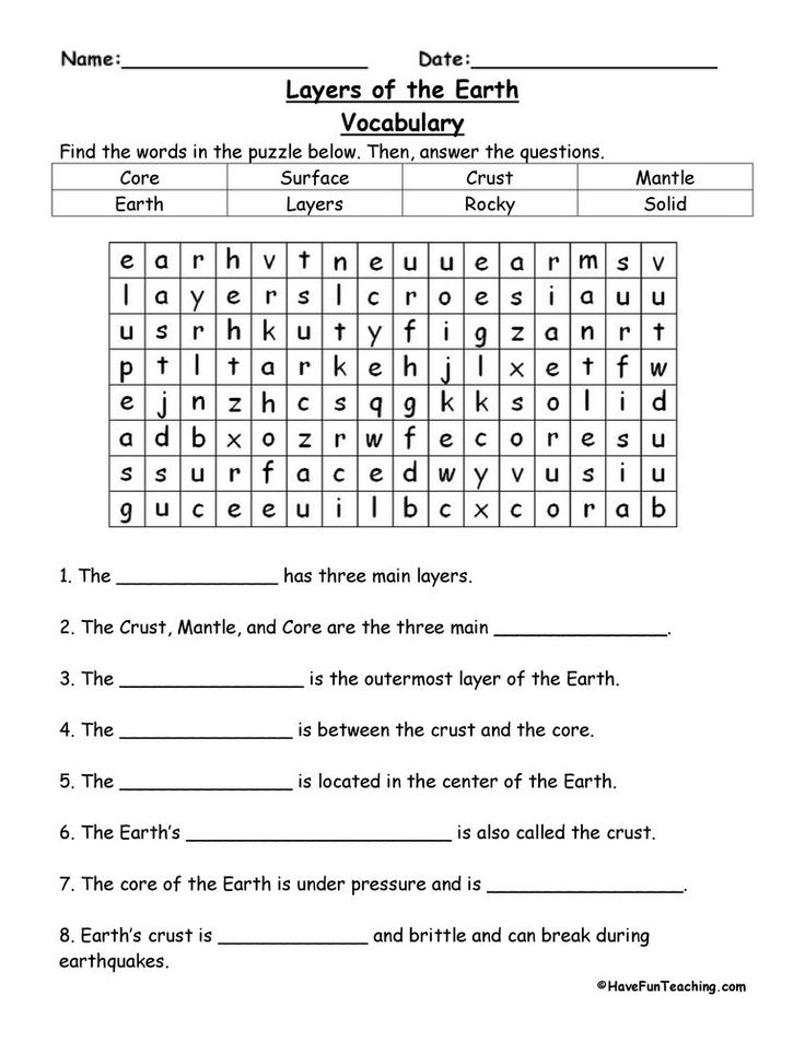 Earth Science Worksheets Answers