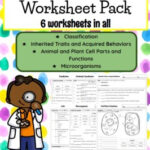 EDITABLE 5th Grade Life Science Worksheets By Teach In The Peach