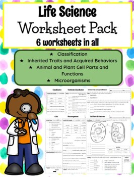 EDITABLE 5th Grade Life Science Worksheets By Teach In The Peach