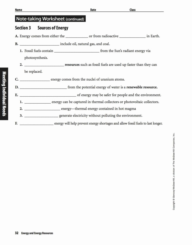 Environmental Science Worksheets And Resources Answers 