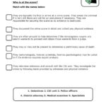 Forensic Science Physical Evidence Worksheet Scienceworksheets