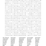 Fourth Grade Science Vocabulary Words Word Search WordMint