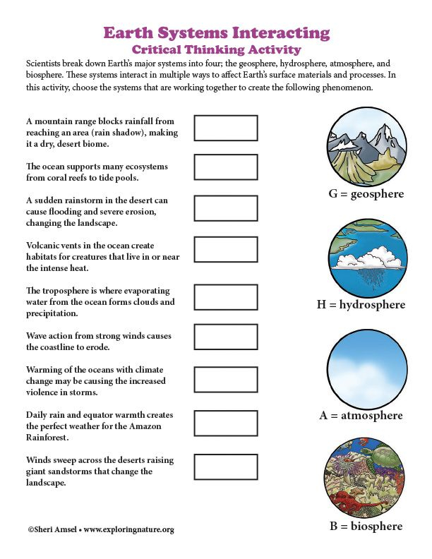 Free Printable Earth Science Worksheets