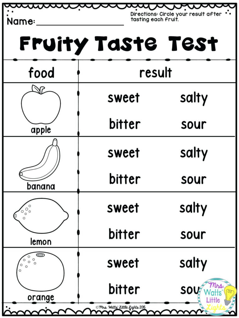 Free Printable Fun Science Worksheets