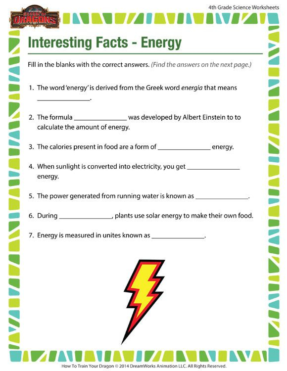 Free Science Worksheets For 4th Grade