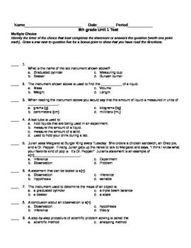 Grade 8 Science Worksheets With Answers