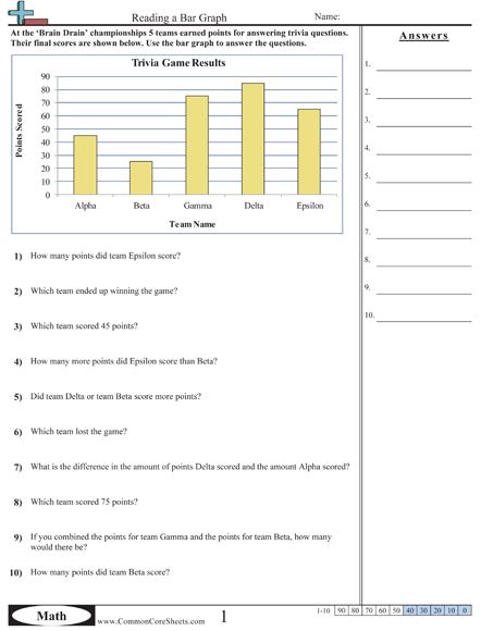 Graphing Practice Science Worksheet Answers