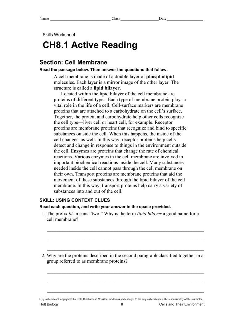 Holt Environmental Science Worksheet Answers A Worksheet Blog 