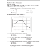 Holt Physics Motion In One Dimension Worksheet Answers Thekidsworksheet