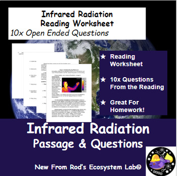 Infrared Radiation Reading Worksheet Editable By Rod 39 s Ecosystem Lab