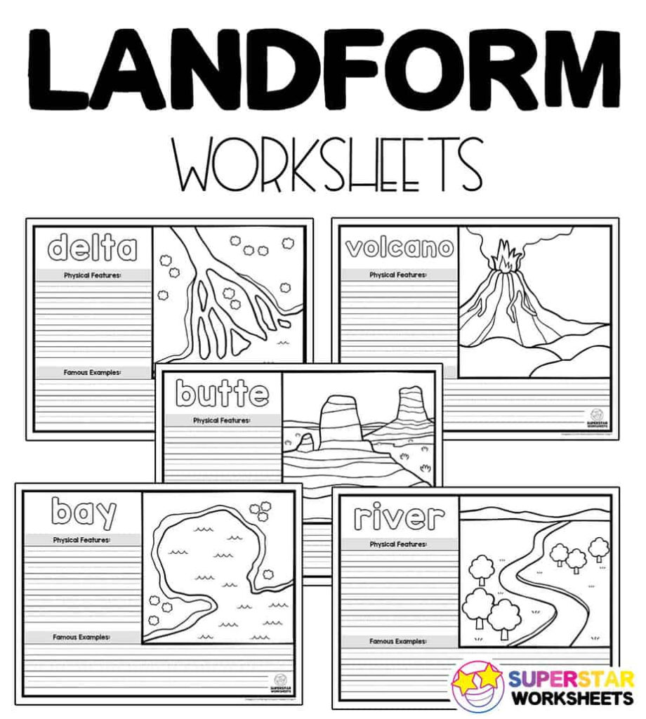 Landforms Worksheet For 4th Grade