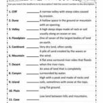 Landforms Worksheets For 4th Grade